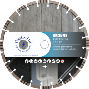 Versatile diamond blade for concrete, asphalt and abrasive materials. Ideal for general site work.