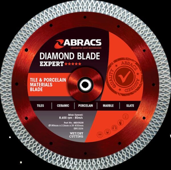 Expert Tile and porcelain cutting blade/disc