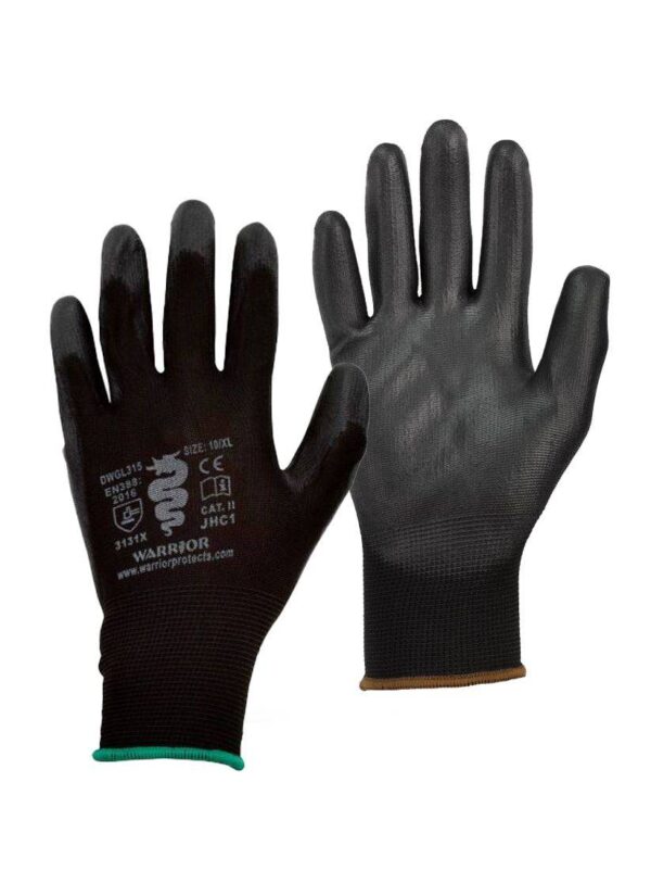 black PU gloves