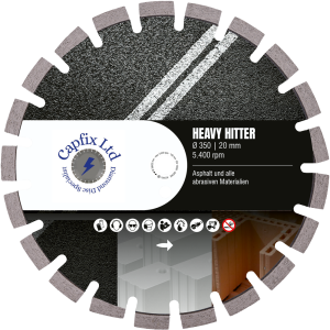 Heavy-duty asphalt diamond blade with undercut protection for longer life.