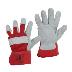 Warrior red and grey rigger gloves