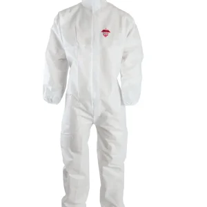 White WS100 Type 5/6 protective coverall with hood